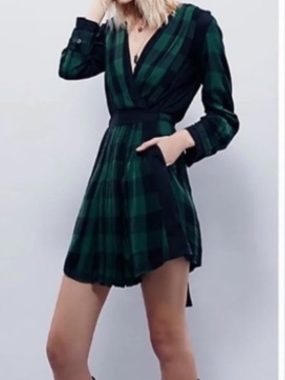 Free People New Romantics Checked Dress